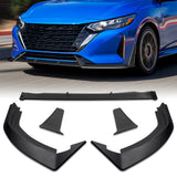 For 2024 - 2025 Nissan Sentra Front Bumper Splitter Spoiler Lip 5PCS -Unpainted Matte Black