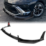 For 2024 - 2025 Hyundai Sonata Base Front Bumper STP-Style Splitter Spoiler Lip 5PCS -Painted Black