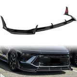 For 2024 - 2025 Hyundai Sonata Base Front Bumper STP-Style Splitter Spoiler Lip 5PCS -Painted Black