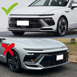 For 2024 - 2025 Hyundai Sonata Base Front Bumper STP-Style Splitter Spoiler Lip 5PCS -Unpainted Matte Black