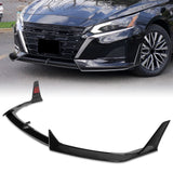 For 2023 - 2025 Nissan Altima Front Lower Bumper Splitter Spoiler Lip 5PCS -Painted Black