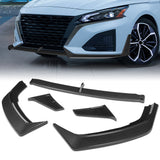 For 2023 - 2025 Nissan Altima Front Lower Bumper Splitter Spoiler Lip 5PCS -Carbon Fiber Look