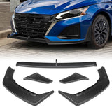 For 2023 - 2025 Nissan Altima Front Lower Bumper Splitter Spoiler Lip 5PCS -Carbon Fiber Look