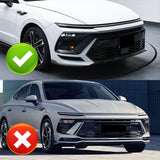 For 2024 - 2025 Hyundai Sonata N-Line Front Bumper Splitter Spoiler Lip 5PCS -Carbon Fiber Look