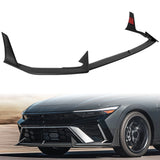 For 2024 - 2025 Hyundai Elantra N-Line Front Bumper Splitter Spoiler Lip 5PCS -Unpainted Matte Black