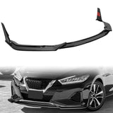 STP-Style For 2019 - 2024 Nissan Maxima Front Bumper Splitter Spoiler Lip 5PCS -Painted Black