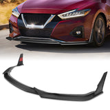 STP-Style For 2019 - 2024 Nissan Maxima Front Bumper Splitter Spoiler Lip 5PCS -Unpainted Matte Black