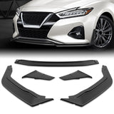 STP-Style For 2019 - 2024 Nissan Maxima Front Bumper Splitter Spoiler Lip 5PCS -Unpainted Matte Black