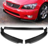 For 2001-2005 Lexus IS300 Real Carbon Fiber Front Bumper Spoiler Splitter Lip   3-PCS