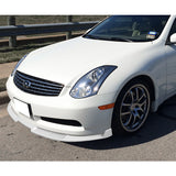 For 2003-2007 Infiniti G35 Coupe GT-Style Painted White Front Bumper Body Splitter Spoiler Lip 3PCS