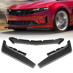 For 2016-2022 Chevy Camaro 1LE-Style Carbon Look Front Bumper Splitter Spoiler Lip 3PCS