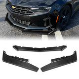 For 2016-2022 Chevy Camaro 1LE-Style Carbon Fiber Front Bumper Splitter Spoiler Lip 3PCS