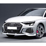 For 2022-2023 Audi S3 STP-Style Painted White Front Bumper Splitter Spoiler Lip 3PCS