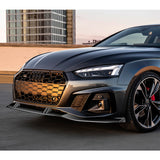 For 2020-2022 Audi A5 S5 S-Line Painted Black Front Bumper Splitter Spoiler Lip 3PCS