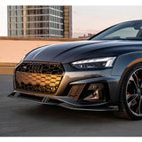 For 2020-2022 Audi A5 S5 S-Line Carbon Fiber Front Bumper Splitter Spoiler Lip 3PCS