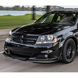 For 2011-2014 Dodge Avenger STP-Style Painted Black Front Bumper Splitter Spoiler Lip 3PCS