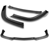 For 2011-2014 Dodge Avenger STP-Style Carbon Look Black Front Bumper Splitter Spoiler Lip 3PCS