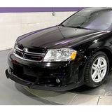 For 2011-2014 Dodge Avenger STP-Style Carbon Look Black Front Bumper Splitter Spoiler Lip 3PCS