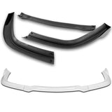 For 2011-2014 Dodge Avenger STP-Style Painted White Black Front Bumper Splitter Spoiler Lip 3PCS