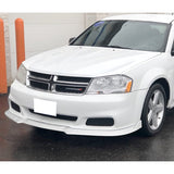 For 2011-2014 Dodge Avenger STP-Style Painted White Black Front Bumper Splitter Spoiler Lip 3PCS