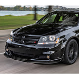 For 2011-2014 Dodge Avenger STP-Style Carbon Fiber Black Front Bumper Splitter Spoiler Lip 3PCS