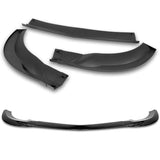 For 2008-2011 Mercedes C-Class Sport W204 Painted Black Front Bumper Splitter Spoiler Lip 3PCS