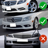 For 2008-2011 Mercedes C-Class Sport W204 Painted Black Front Bumper Splitter Spoiler Lip 3PCS