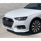 For 2020-2022 Audi A4 Quattro Painted White Front Bumper Splitter Spoiler Lip 3PCS