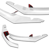 For 2004-2008 Mazda RX8 RX-8 MS-Style Painted White Front Bumper Body Splitter Spoiler Lip 2PCS