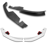 For 2004-2008 Mazda RX8 RX-8 MS-Style Painted White Front Bumper Body Splitter Spoiler Lip 2PCS