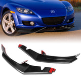 For 2004-2008 Mazda RX8 RX-8 MS-Style Real Carbon Fiber Front Bumper Body Splitter Spoiler Lip 2PCS