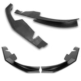 For 2004-2008 Mazda RX8 RX-8 MS-Style Unpainted Matte Black Front Bumper Body Splitter Spoiler Lip 2PCS