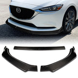 For 2019-2021 Mazda 6 Atenza JDM Real Carbon Fiber Front Bumper Splitter Spoiler Lip 3PCS