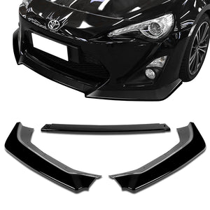 For 2013-2016 Scion FR-S/Toyota 86 CS-Style Painted Black Front Bumper Splitter Spoiler Lip 3PCS