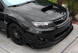 For 2011-2014 Subaru Impreza WRX STi CS2-Style Painted Black Front Bumper Splitter Spoiler Lip 3PCS