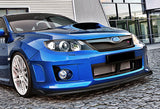 For 2011-2014 Subaru Impreza WRX STi CS2-Style Carbon Look Style Front Bumper Splitter Spoiler Lip 3PCS