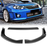 For 2011-2014 Subaru Impreza WRX STi CS2-Style Carbon Look Style Front Bumper Splitter Spoiler Lip 3PCS