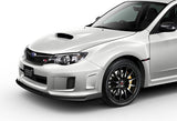 For 2011-2014 Subaru Impreza WRX STi CS2-Style Unpainted Matte Black Front Bumper Splitter Spoiler Lip 3PCS