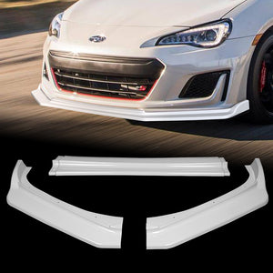 For 2017-2020 Subaru BRZ CS-Style Painted White Front Bumper Splitter Spoiler Lip 3PCS