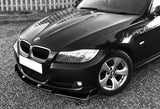 For 2009-2011 BMW E90 4DR Sedan 3-Series Painted Black Front Bumper Splitter Spoiler Lip 3PCS