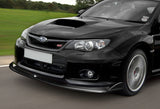 For 2008-2010 Subaru Impreza WRX STi CS2-Style Painted Black Front Bumper Splitter Spoiler Lip 3PCS