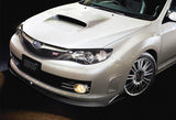 For 2008-2010 Subaru Impreza WRX STi CS2-Style Carbon Look Style Front Bumper Splitter Spoiler Lip 3PCS