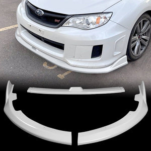 For 2008-2010 Subaru Impreza WRX STi CS2-Style Painted White Front Bumper Splitter Spoiler Lip 3PCS