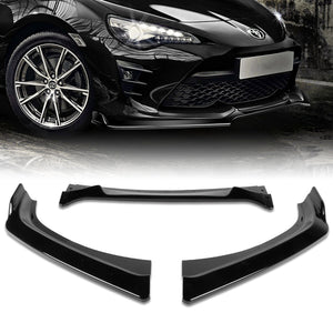 For 2017-2020 Toyota 86 JDM Painted Black CS-Style Front Bumper Body Spoiler Lip