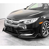 Universal Painted Black Configurable of up 3-Different Style Front Bumper Body Splitter Spoiler Lip 4PCS