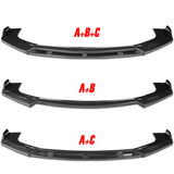 Universal Carbon Painted Configurable of up 3-Different Style Front Bumper Body Splitter Spoiler Lip 4PCS