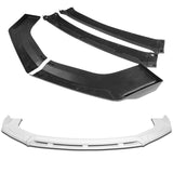 Universal Painted White Configurable of up 3-Different Style Front Bumper Body Splitter Spoiler Lip 4PCS