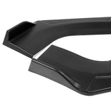 Universal Black Configurable of up 3-Different Style Front Bumper Body Splitter Spoiler Lip 4PCS