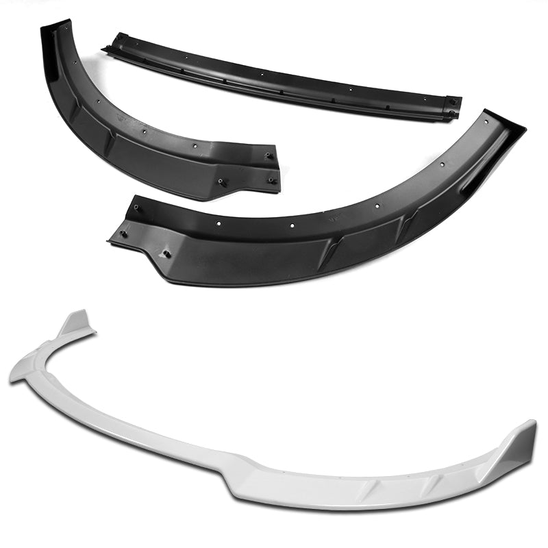 3pcs Painted White For 2015-2021 Dodge Charger RA-Style Front Bumper Body Spoiler 2024 Lip