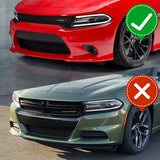 For 2015-2021 Dodge Charger RA-Style Painted Black Front Bumper Splitter Spoiler Lip 3PCS